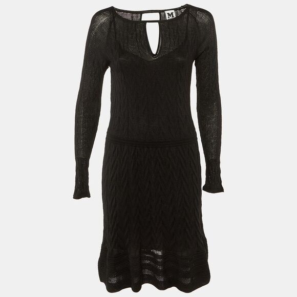 M Missoni Black Knit Midi Dress M M Missoni Black Knit Midi Dress M